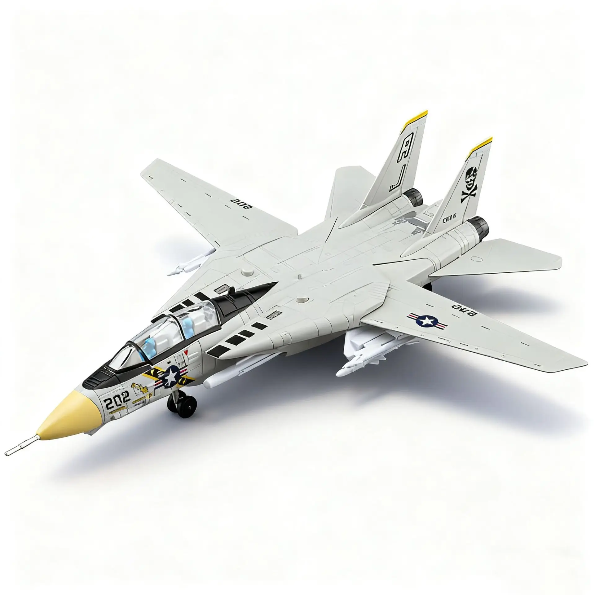 

F-14 истребитель, модель самолета из сплава, ракета, может быть запуск, игрушка, детская коллекция, подарок