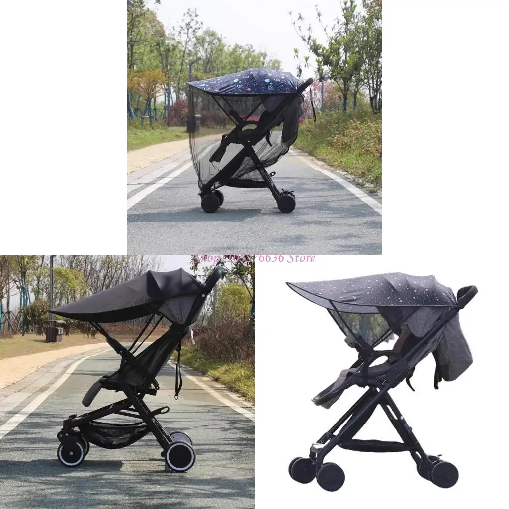 

R6FD Infant Strollers Sunshade Canopy Sun Protections Baby Pram Cart Awning for Parents Park Walking and Shopping Trip