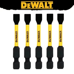 DEWALT SL8 57MM Slotted Impact Drill Bits High Speed Steel Electric Screwdriver Durable Batch Head Tool Attachments 5-Piece