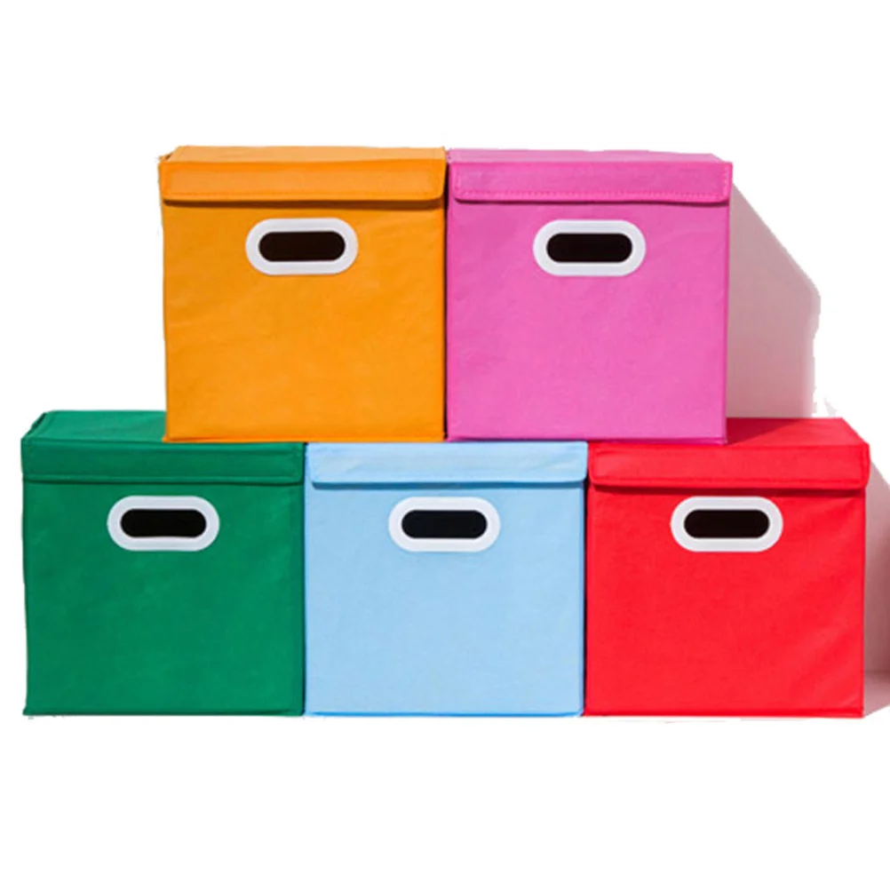 صناديق تخزين قابلة للطي مع مقابض، صناديق قماش متعددة الأغراض لتنظيم المنزل، كتب الملابس، العناصر اليومية، أزرق كبير قابل للغسل