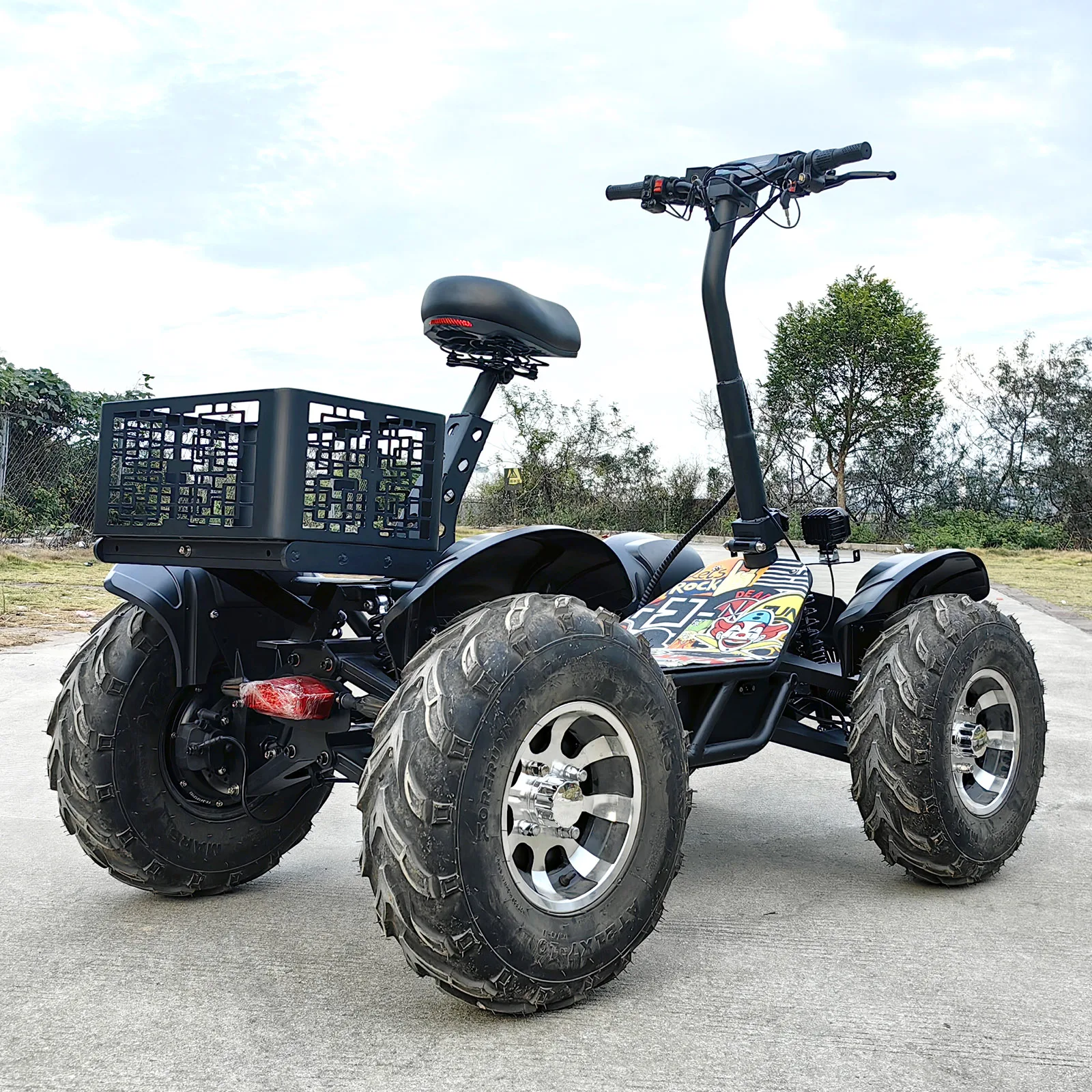 Four Engines 10000W Four-wheel drive Off Road Fat Tire ATV Electric Scooter