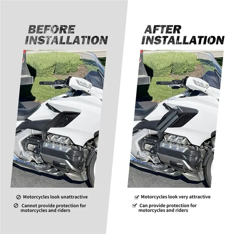 Air Deflector Wing Shield Side Wing Fairing For Gold Wing GL1800 Motorcycle Deflector Rotatable Air Deflector-A54R