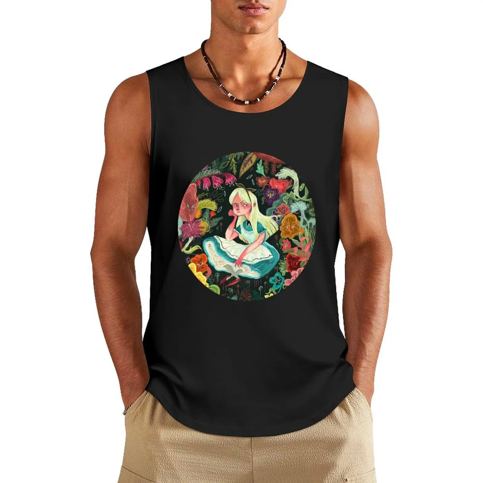 Alice in Wonder Tank Top аниме тренажерный зал Мужская летняя футболка спортивная одежда для мужчин Рабочий жилет Alice in Wonder Tank Top аниме тренажерный зал Мужская летняя футболка спортивная одежда для мужчин Рабочий жилет