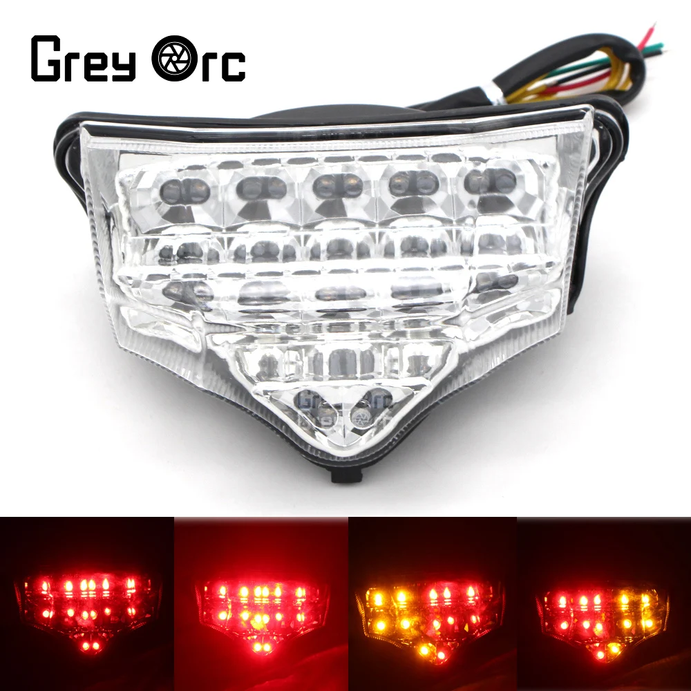 Motorcycle LED Rear Turn Signal Tail Stop Light Lamps Integrated For FZ6 Fazer 600 2004 2005 2006 2007 2008 2009