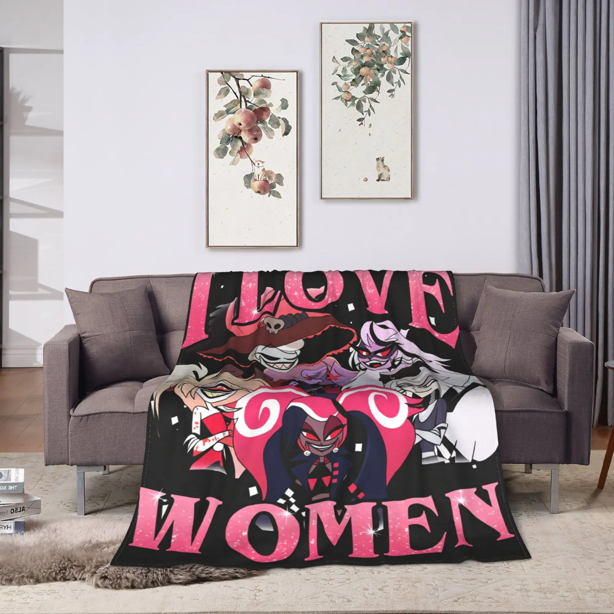 Hazbins Hotels Lucifer  Plush Blankets Girls Boys  Flannel Throw Blanket For Couch Chair Super Warm Customized Quality Bedspread