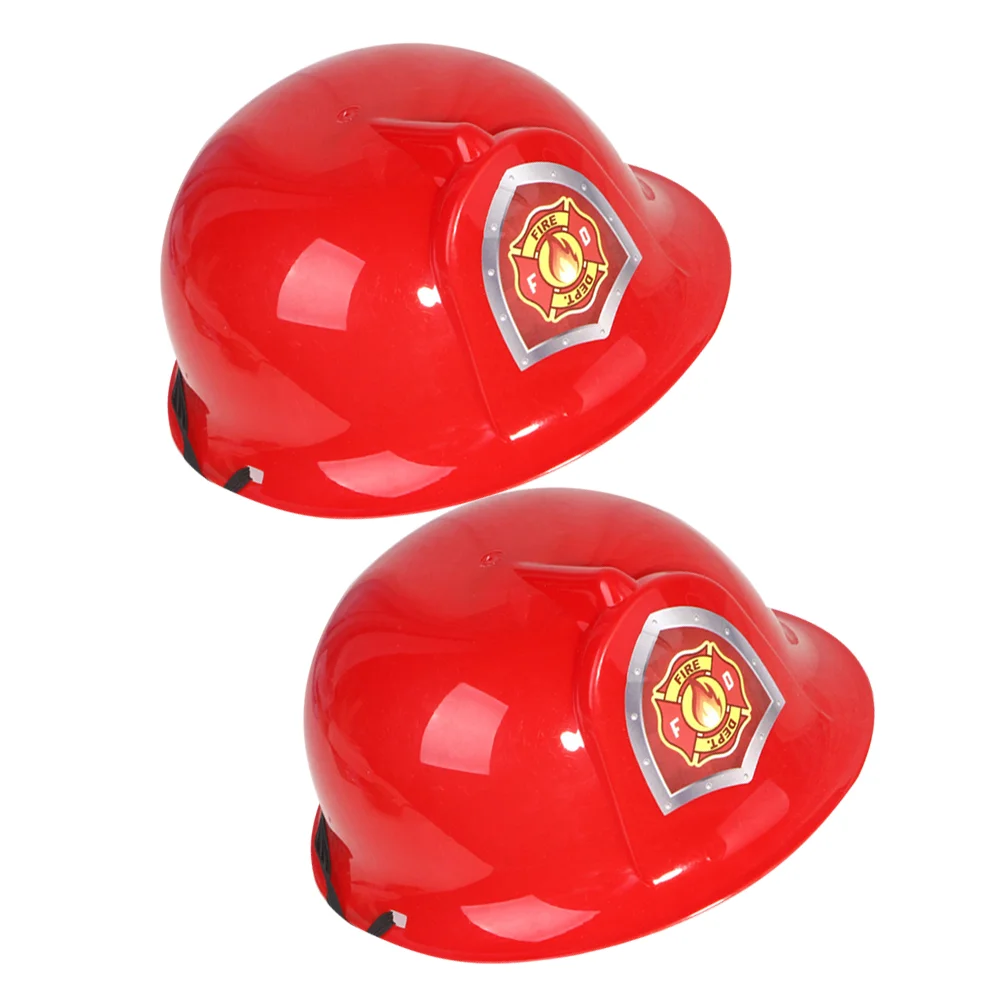 2 Pcs Toddler Construction Hard Hat for Kids Role-play Hats Safety Toy Blue Simulation Child