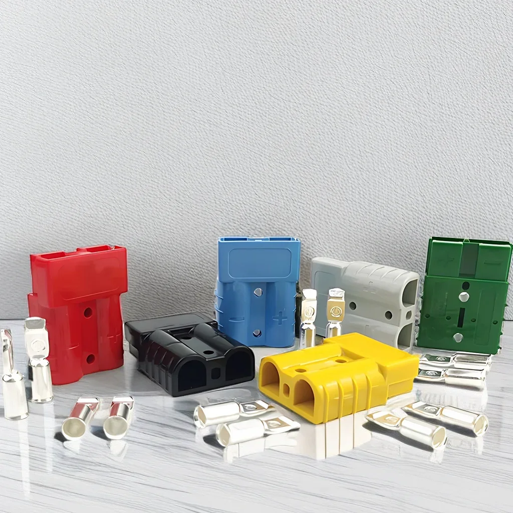 50A Anderson Style Plug Connector - 5/20/100 Sets - Anderson Handle Included - Forklift Battery Charging Quick Connectors Kit