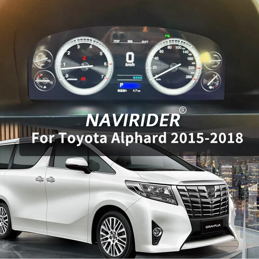 

Цифровая ЖК-панель приборной панели для Toyota Alphard 20 Series 30 Series 2015-2018 ЖК-панель приборной панели Автомобильный спидометр Инструмент