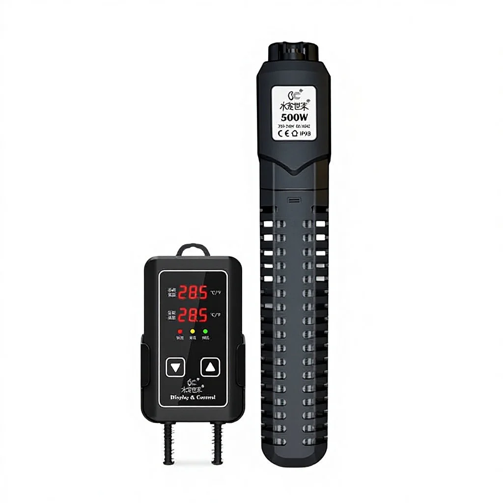 Water and power off fish tank heater automatic intelligent constant temperature energy saving fish tank decoration