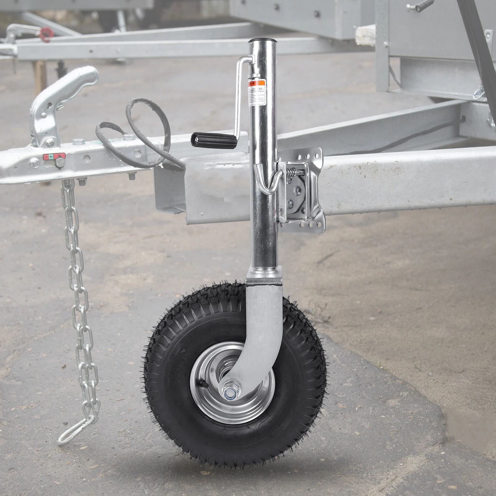 

Trailer Jack with Wheel 2000 Lbs Capacity Heavy-Duty Bolt-Fixed Swivel Tongue Jack 11in Vertical Load for RV Boat