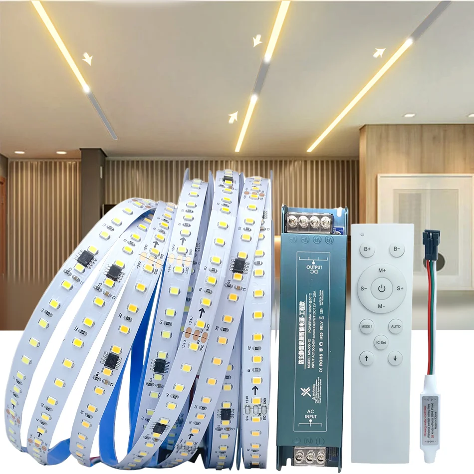 WS2811 Horse Running Race LED Strip DC24V 2835SMD 120Leds/m Running Water Flowing Light With RF Remote Controller 10m/Roll