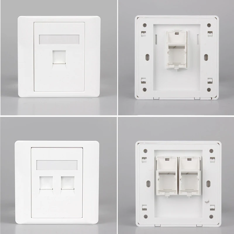 OMAY 86Type Computer Socket Panel Network Module RJ45 Cable CAT5E CAT6/6A/7/8 Interface Outlet Wall Switch Mount Panel Wallplate