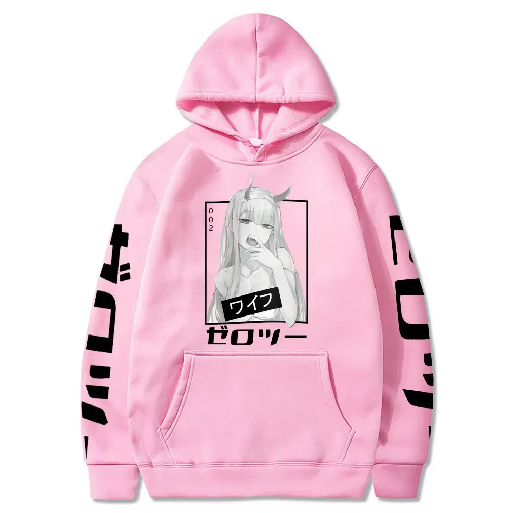 

Anime darling in Franxx zero two-piece hoodie ladies Harajuku streetwear pullover autumn Y2K unisex hooded sweatshirt top