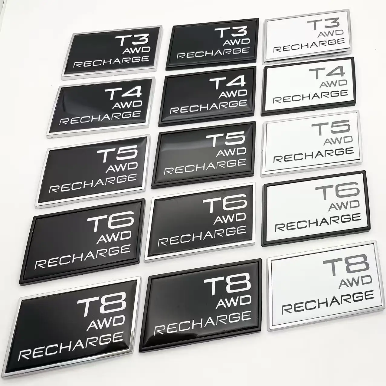 Etiqueta RECHARGE, adesivo da bandeira da Suécia para a carroceria do veículo, aplicável a Volvo AWD XC40 XC60 XC90 S60 S80 V60 V90 T5 T6 T8 B5 B6