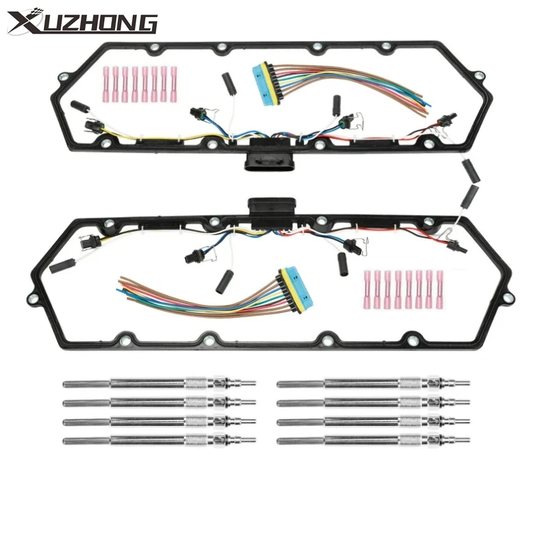 

Valve Cover Gaskets W/ Harness Glow Plug Set for 99-03 Ford 7.3L Powerstroke F81Z-6584-AA F4TZ-12A342-BA F81Z6584AA