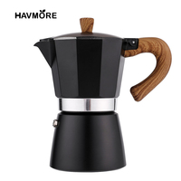 150ml/300ml Vintage Wooden Handle Espresso Maker Moka Pot Classic Italian KitchenTools Cafe Accessories