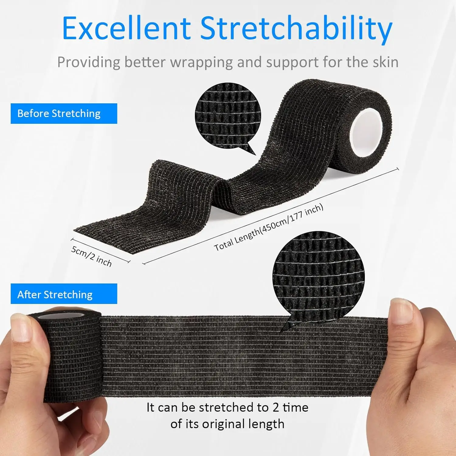 3/6/12/24PCS Tattoo Grip Bandage Cover Wraps Tapes Nonwoven Waterproof Self Adhesive Elastic Sports Bandage Tattoo Accessories