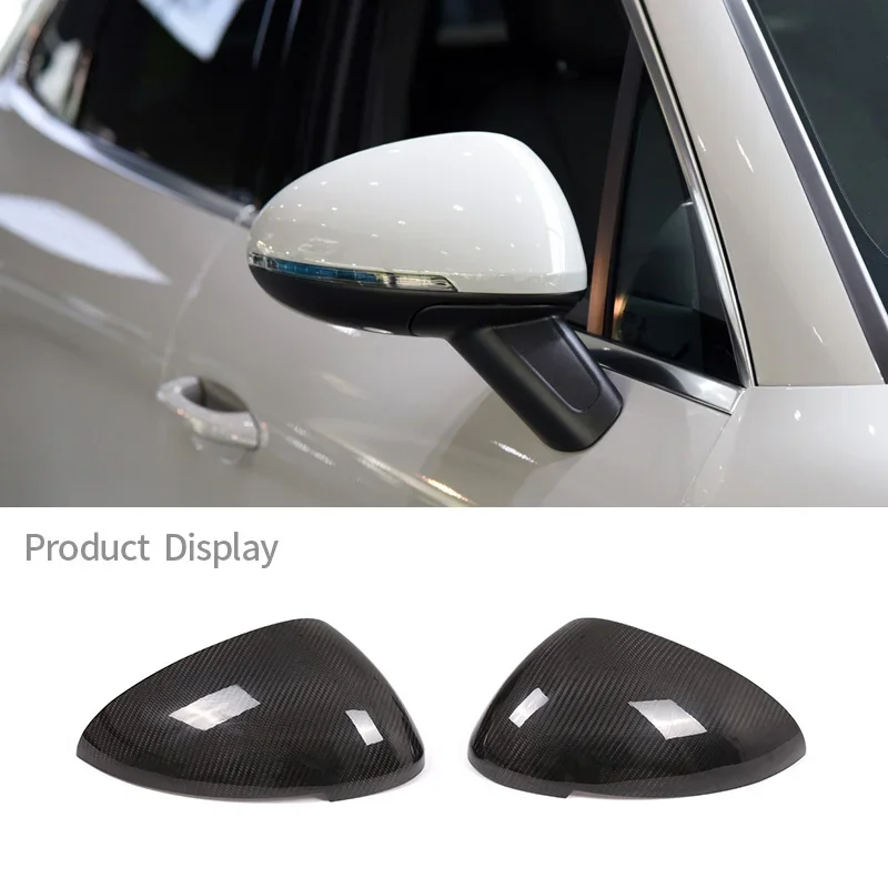 For Porsche Macan Car Exterior Rearview Mirror Trim Cover Mirror Anti-scratch Protective Cover Real Carbon Fiber Car Accessories