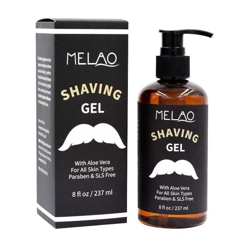 Gel de afeitado para hombre, gel de afeitar de glicerol, espuma refrescante para Barba, 237ml