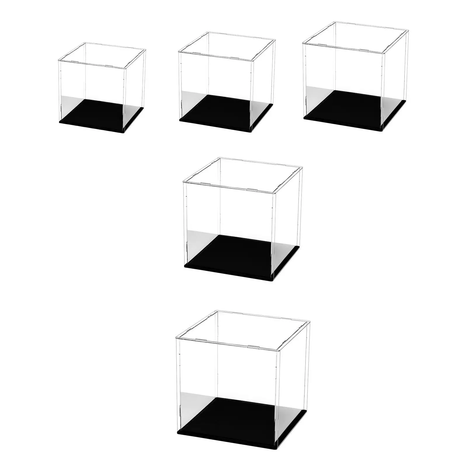 Acrylic Display Box Storage Cube Organizer Storage Bin Display Stand Storage Organizer Model Figure Display Case for Toys Dolls