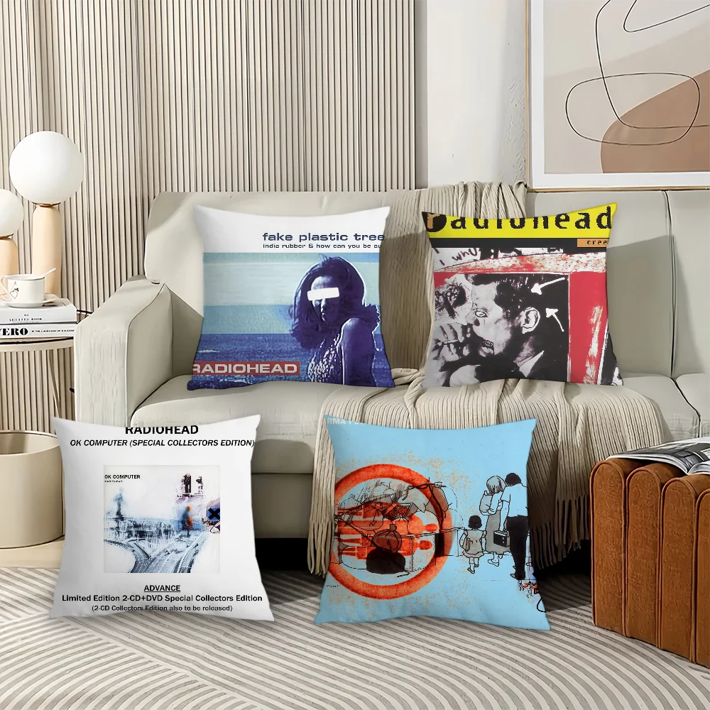 Hot rock band R-Radio H-Head  Pillow Case Office Cushions Suitable For Sofa Car Bedroom Decorative Cushion Cover