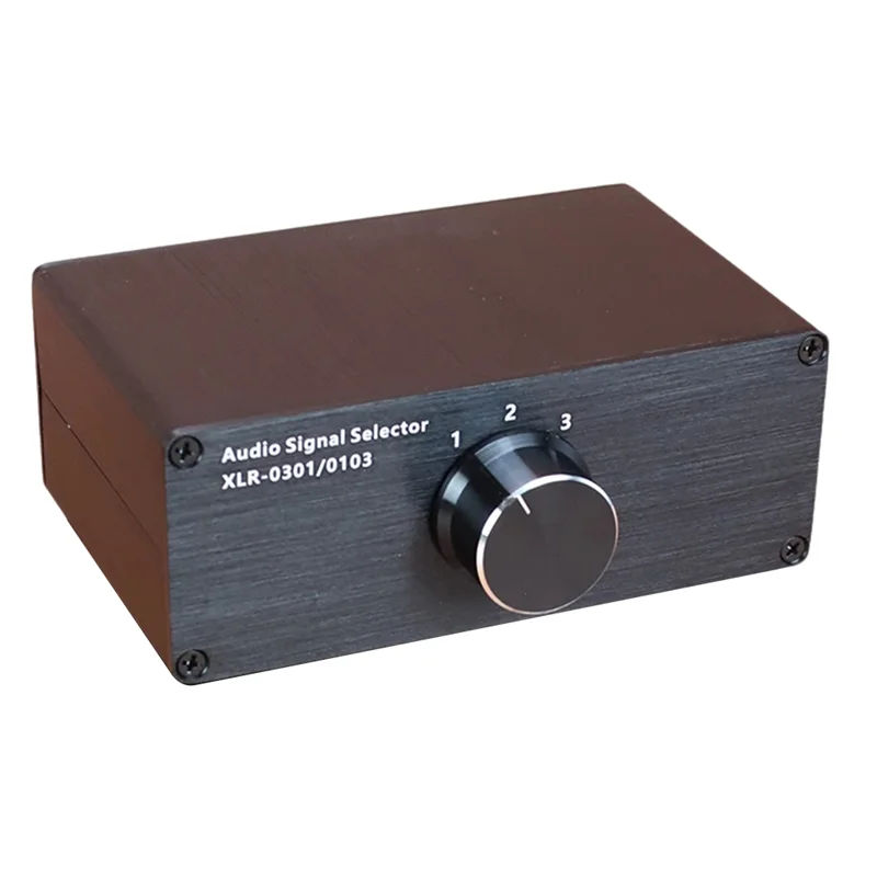Stable Performance-HIFI Audio Signal Switching Selector XLR Lossless Distribution Box,For CD Decoder Amp Speakers