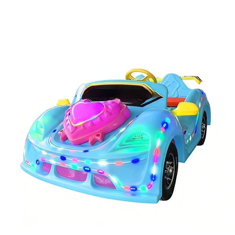 Night market square stall electric luminous amusement car children double ride bumper car four-wheeled kart