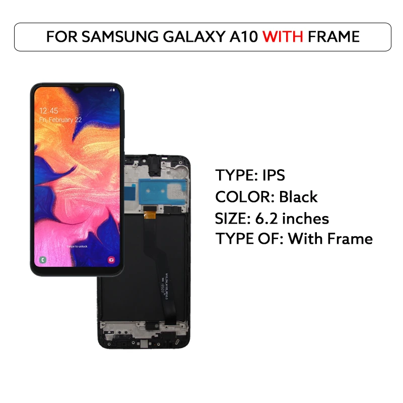 Voor Samsung Galaxy A10 A105 Lcd Touch Screen Digitizer Vergadering 6.2 "A105F A105G A105M A105FN LCD Vervangende Onderdelen
