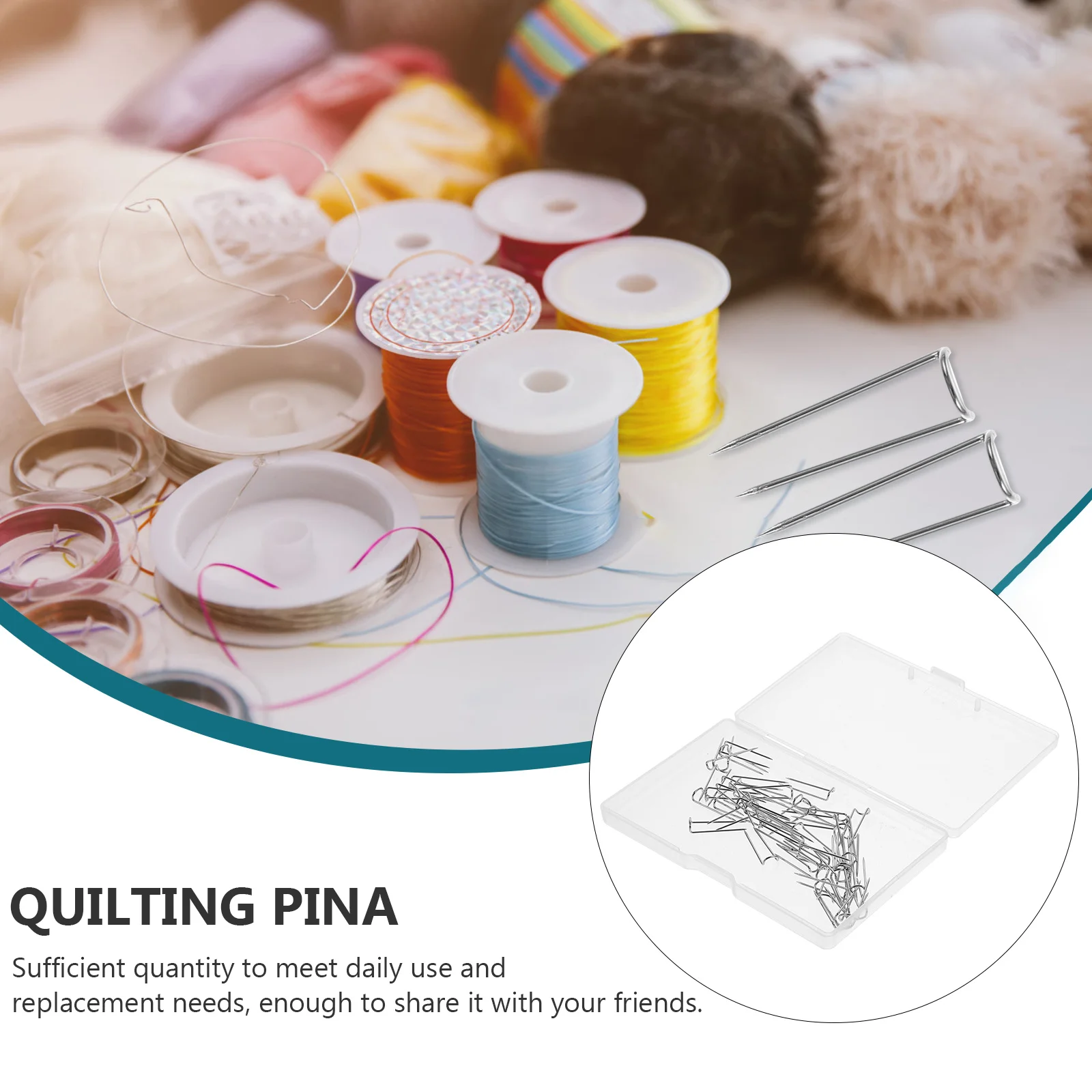 

100Pcs Position Pin Antirust Reusable Essential Tool for Patchwork Sewing Cloth Positioning Needle Position Pin