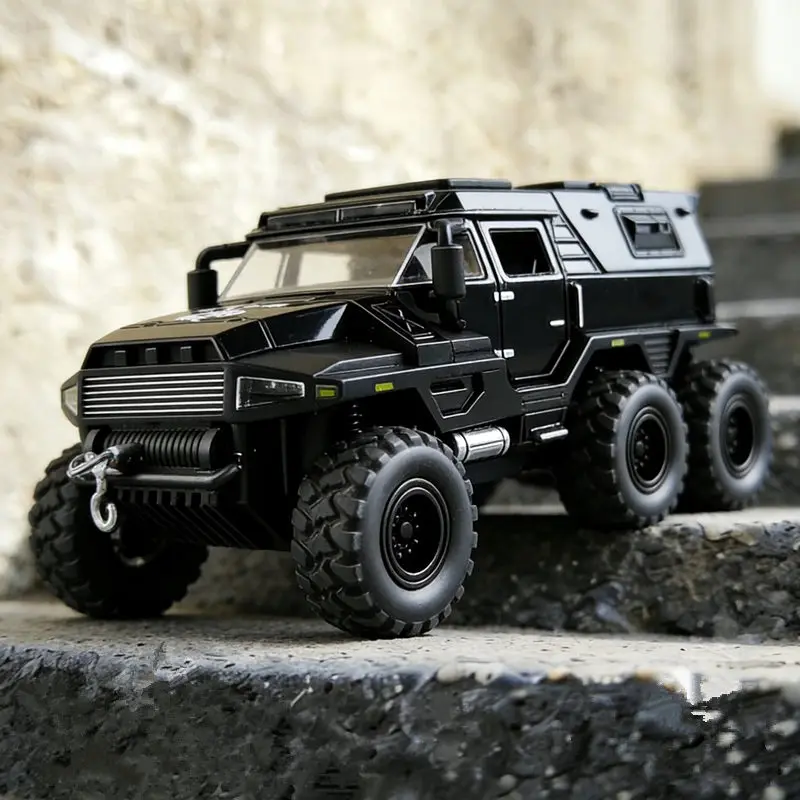 Véhicules antidéflagrants de Police en alliage Conqueror 1:32, véhicules blindés tout-terrain en métal moulé sous pression, modèle de voiture, son et lumière, jouet pour enfants, cadeau