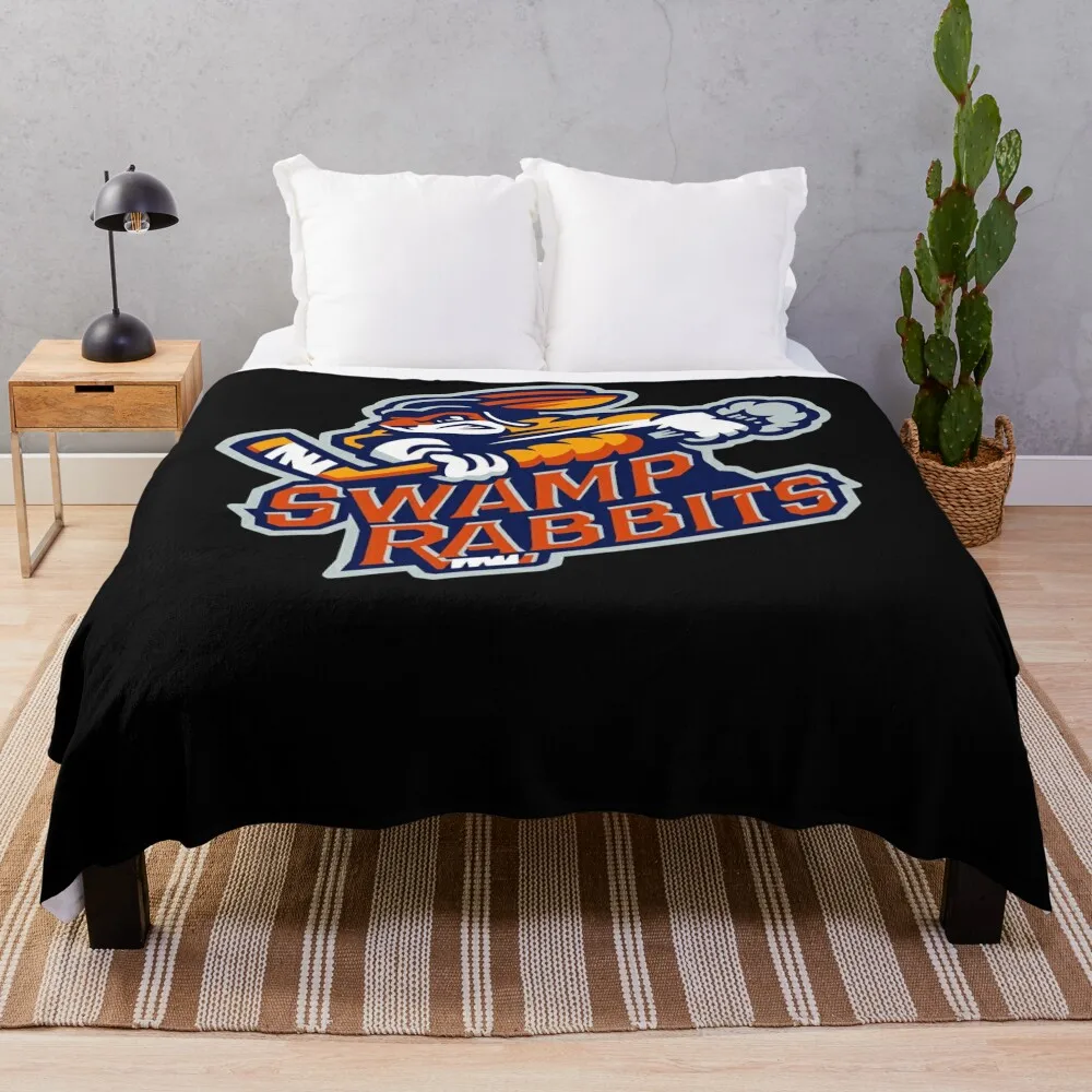 

GREENVILLE SWAMP RABBITS Throw Blanket Moving Bed covers Blankets