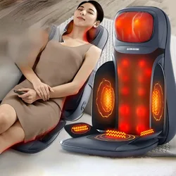 Full Body Massage Seat Cushion with Heat Vibration Warmer Back Massager for Chair Pad Kneading Christmas Gifts for Women Men Hom
