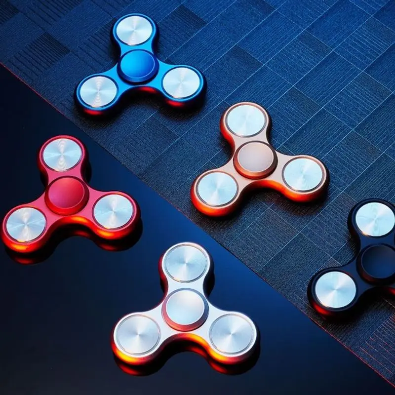 Stainless Steel Tri Spinner Fidget Toy Metal Hand Spinner High Speed Rotation Stress Relief Desk EDC Gadget for Adults