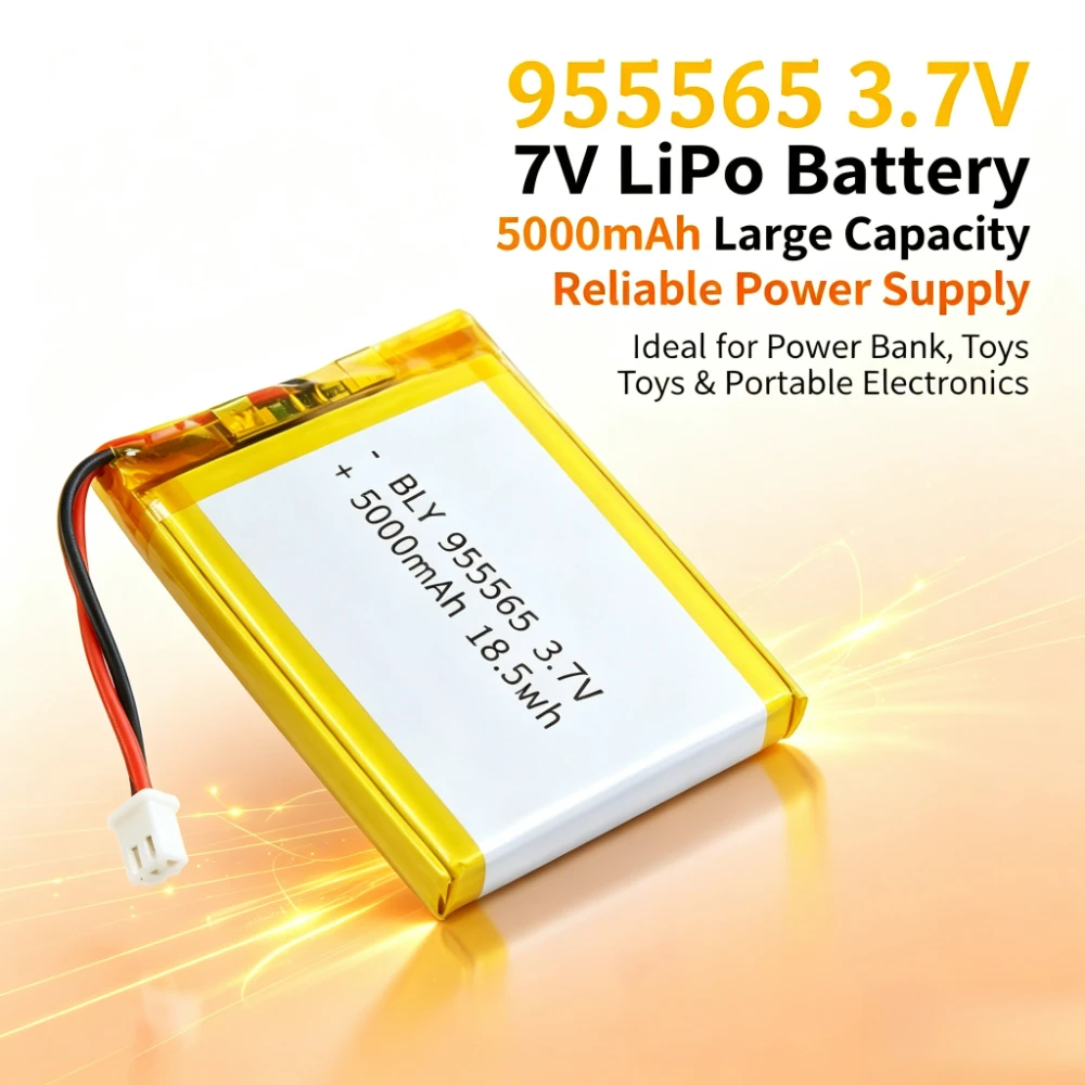 2026NEW 1-10PCS 3.7V 5000mAh 955565 Polymer Lithium Battery Lithium Ion Battery For Power Bank GPS Real Capacity