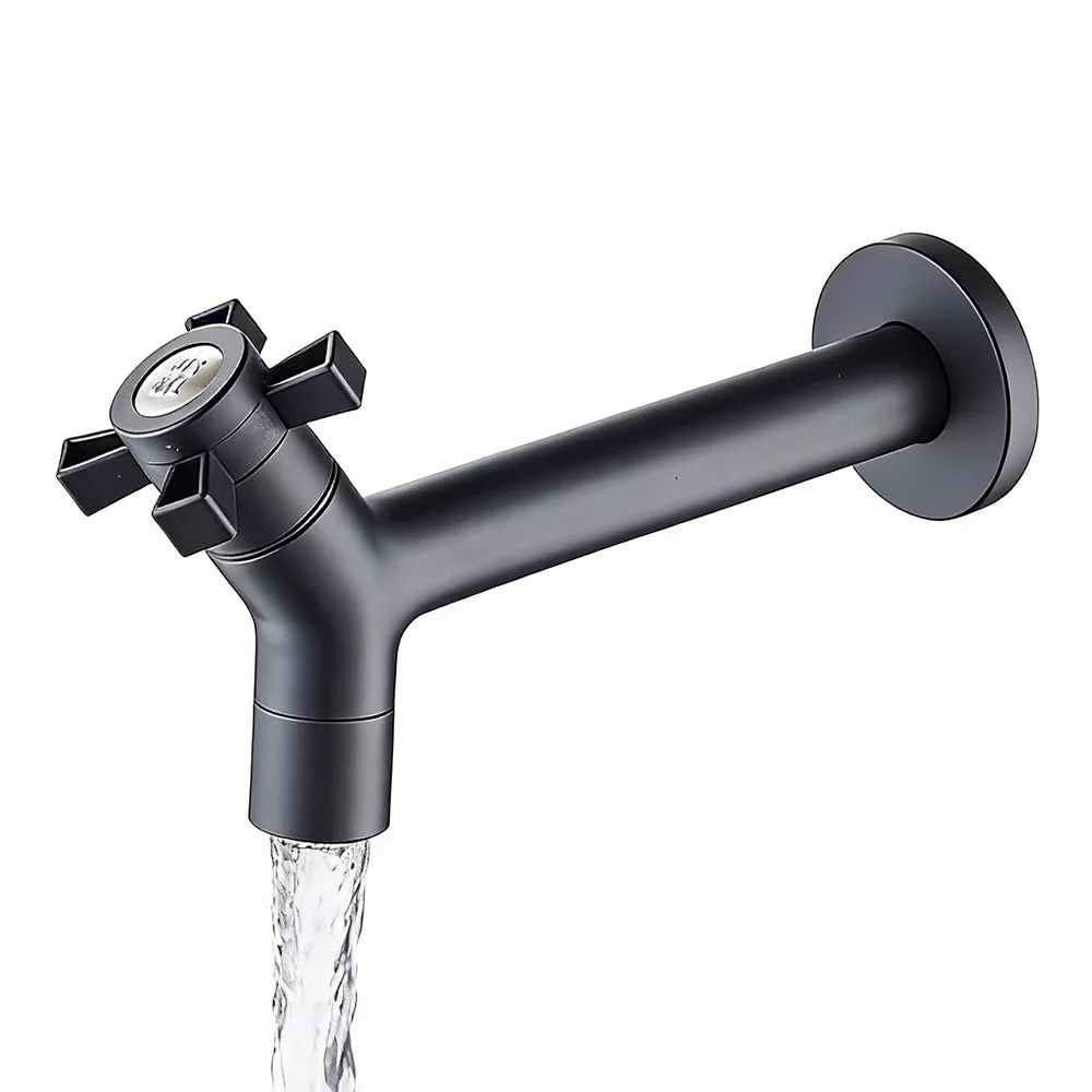 

Faucets Lengthen Faucet Single Cold Wall Mounted Bathroom SUS304 Corner Washing Machine Faucet