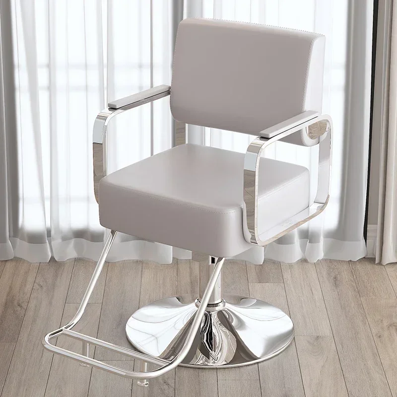 #Barbershop Styling Barber Chairs Luxury Equipment Ergonomic Salon Chair Round Beauty Sillones Para Barbería Salon Furniture