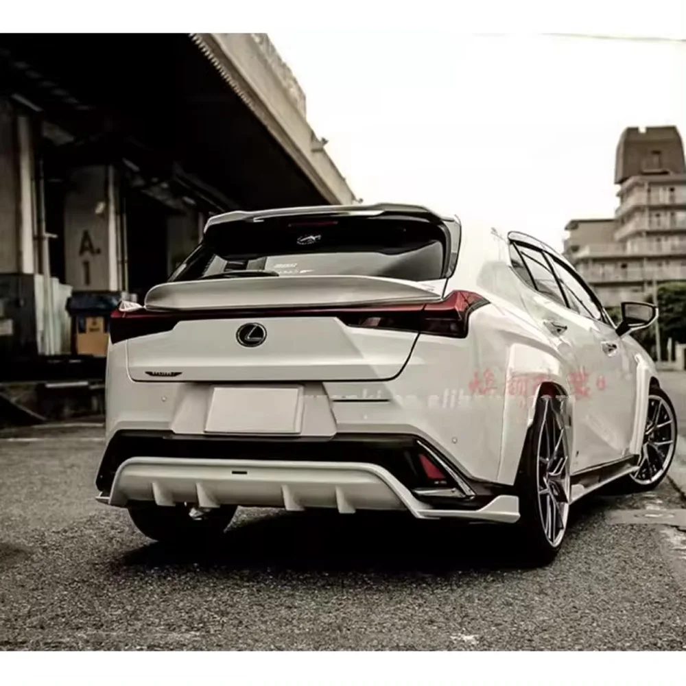 Black Spoiler Wing For Lexus UX200/UX260h Carbon Fiber Top Wings Black Lip Body Kit Splitter Trunk Trim Affix Stick