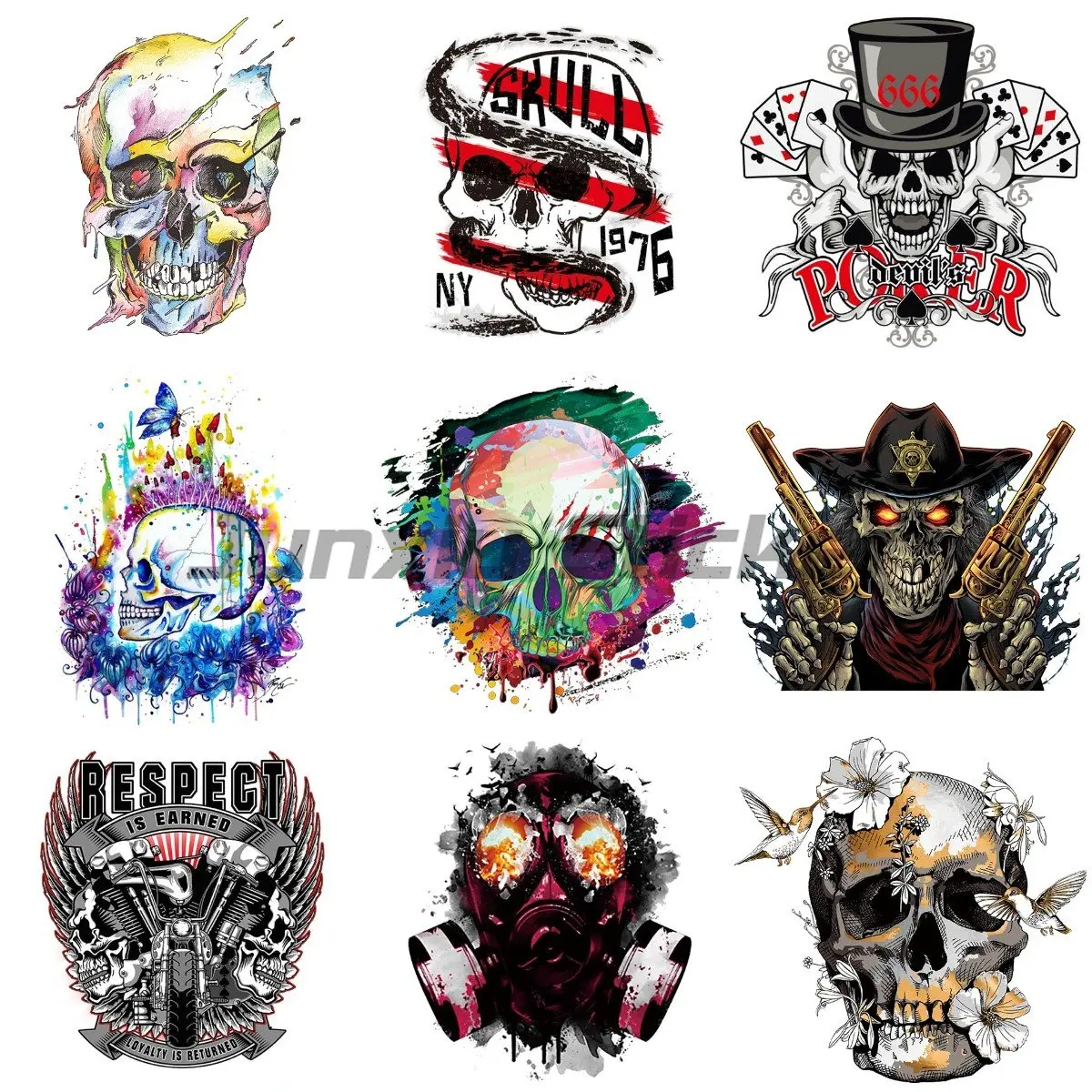 

Punk Rock Skull personalized art Vinyl Helmet Motorcycle Stickers Auto Sticker for Laptop Stickers