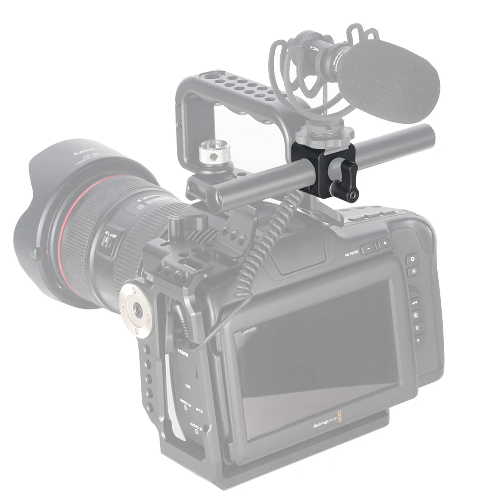 Uchwyt na pręt 15mm NICEYRIG z mocowaniem na zimną stopkę, kompatybilny z gwintem ARRI, do mocowania EVF, follow focusu i mikrofonu. — zdjęcie produktu 6