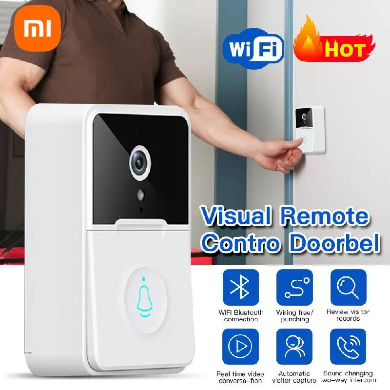 Xiaomi Wireless Doorbell Wifi Outdoor Hd Camera Security By Bell Night Vision Video Intercom Voice Change For Home Monitor