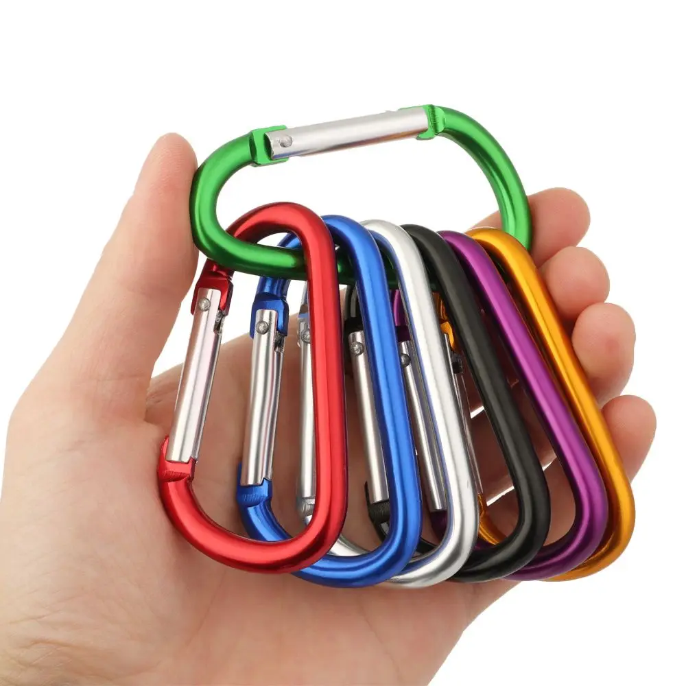 1PC NEW Multi-Colors Aluminium Alloy Spring Link Clip Buckle Keychain Climbing Carabiner Outdoor Sports Camping Hiking Tool