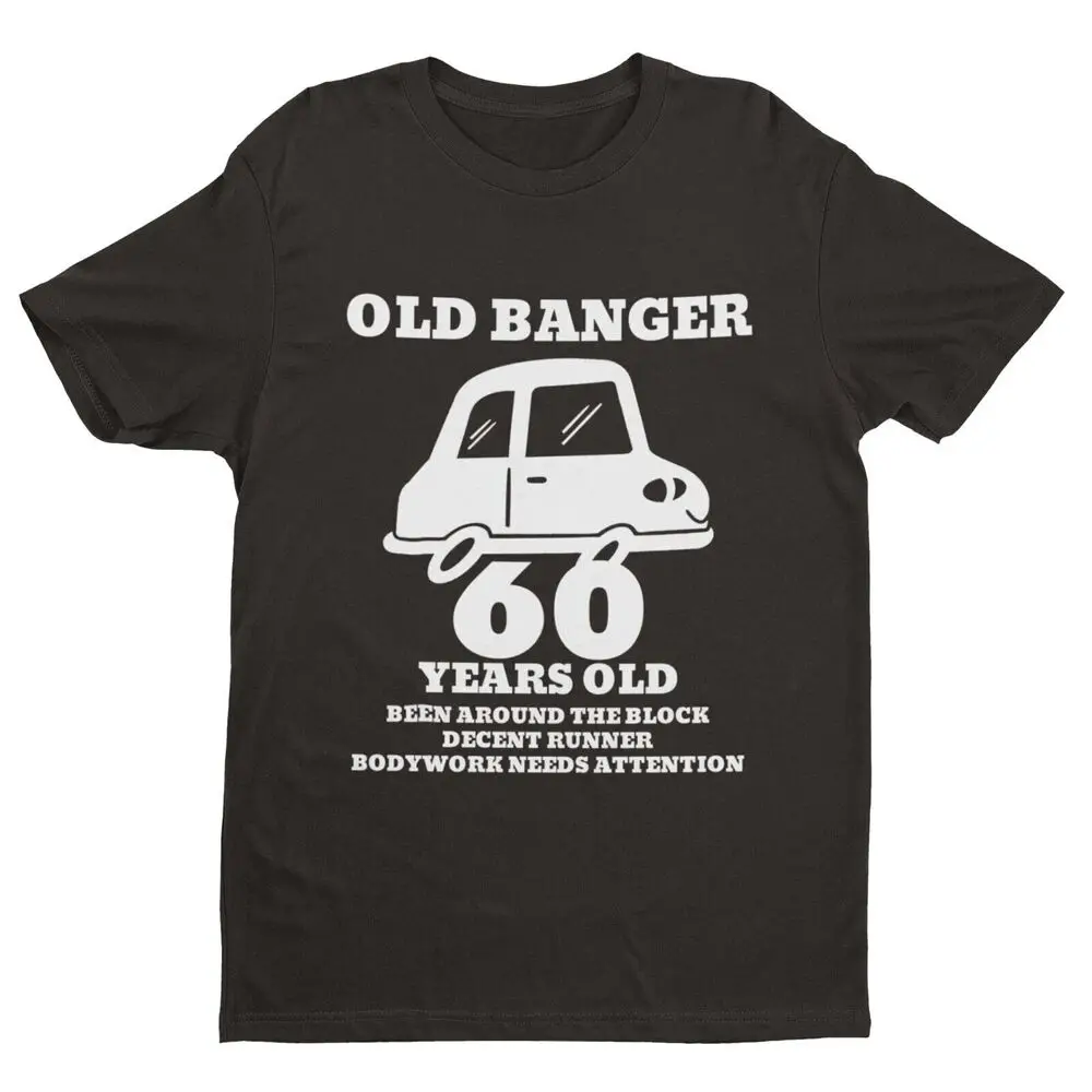 

Funny 60th Birthday T Shirt OLD BANGER 60 Years Old Gift Idea Novelty Present Luxury vintage oversized