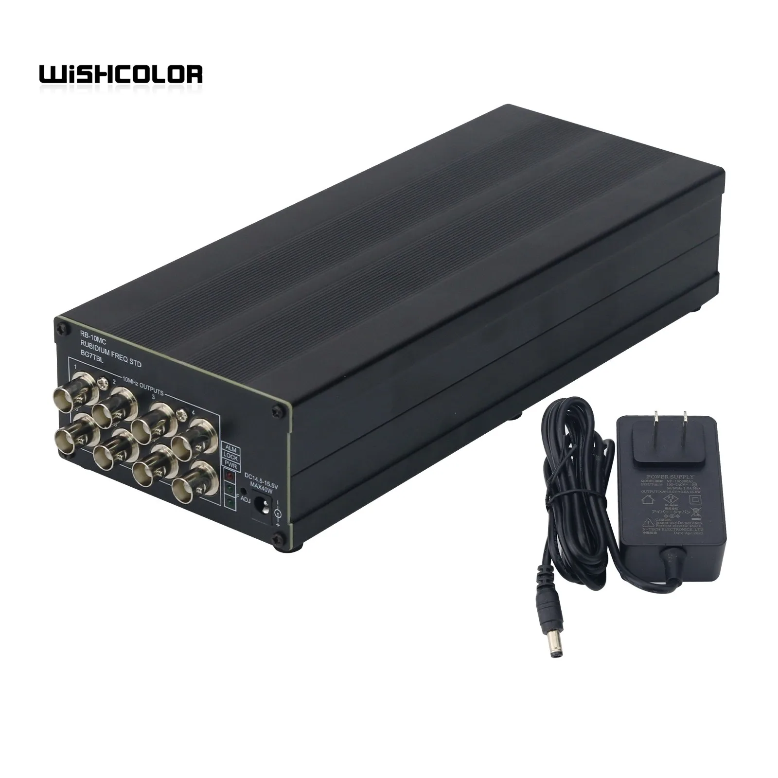 Wishcolor RB-10MC 10MHz 8-Channel High Precision Rubidium Frequency Standard Built-in SA.22C Rubidium Clock 15V Power Supply