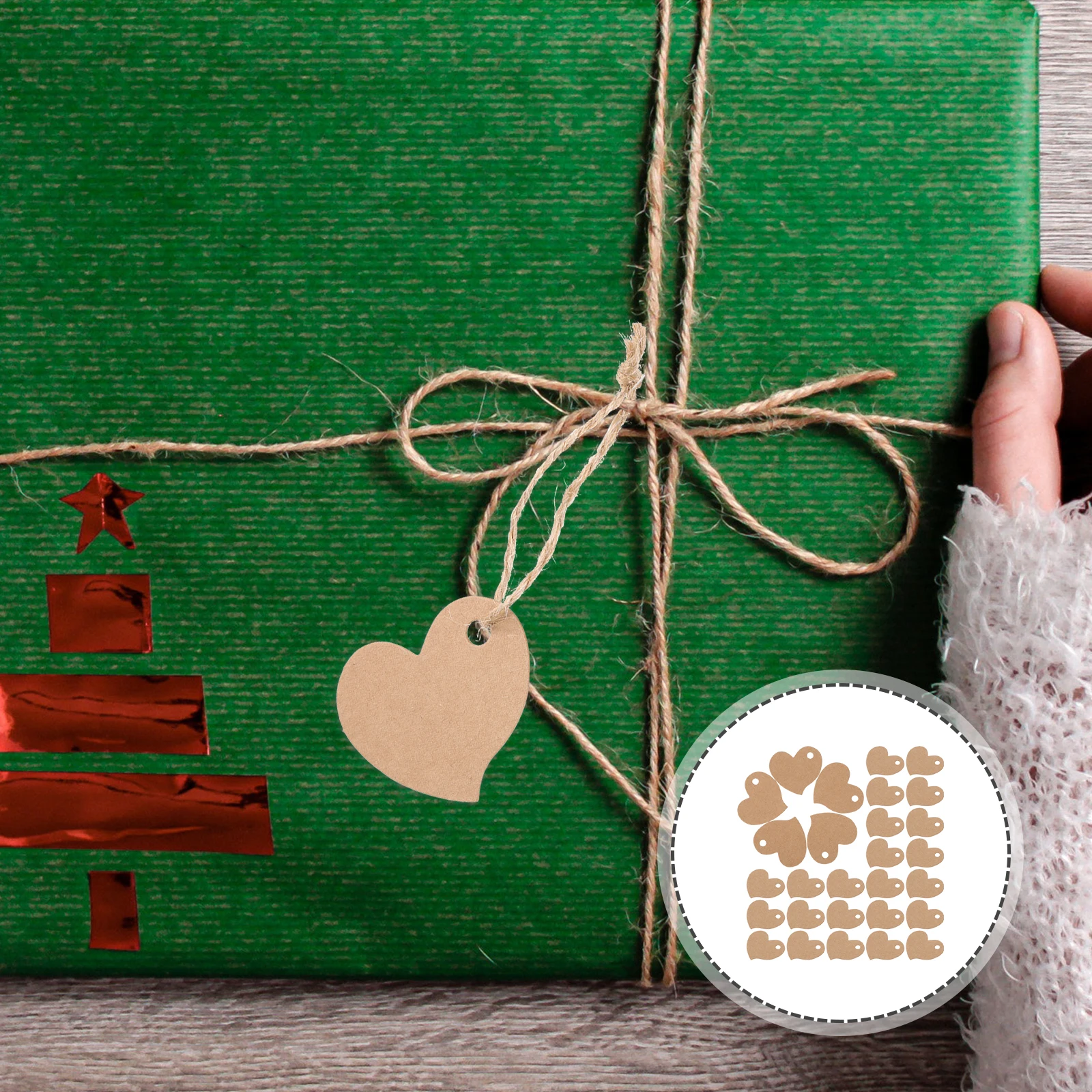 

Kraft Paper Hang Tag Hanging Tags Shaped Romantic Heart Craft Handmade Valentine's Day Decoration