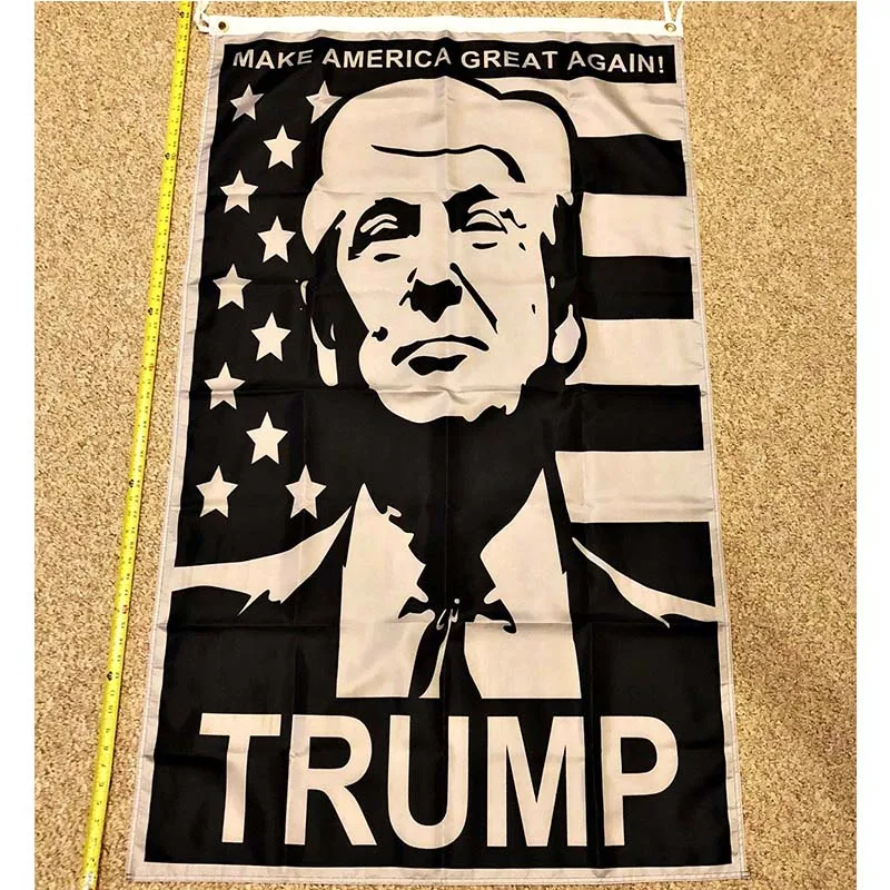 

Donald Trump Flag FREE SHIPPING Rare Black and White 3x5' Flags Digital Print Banner yhx0450