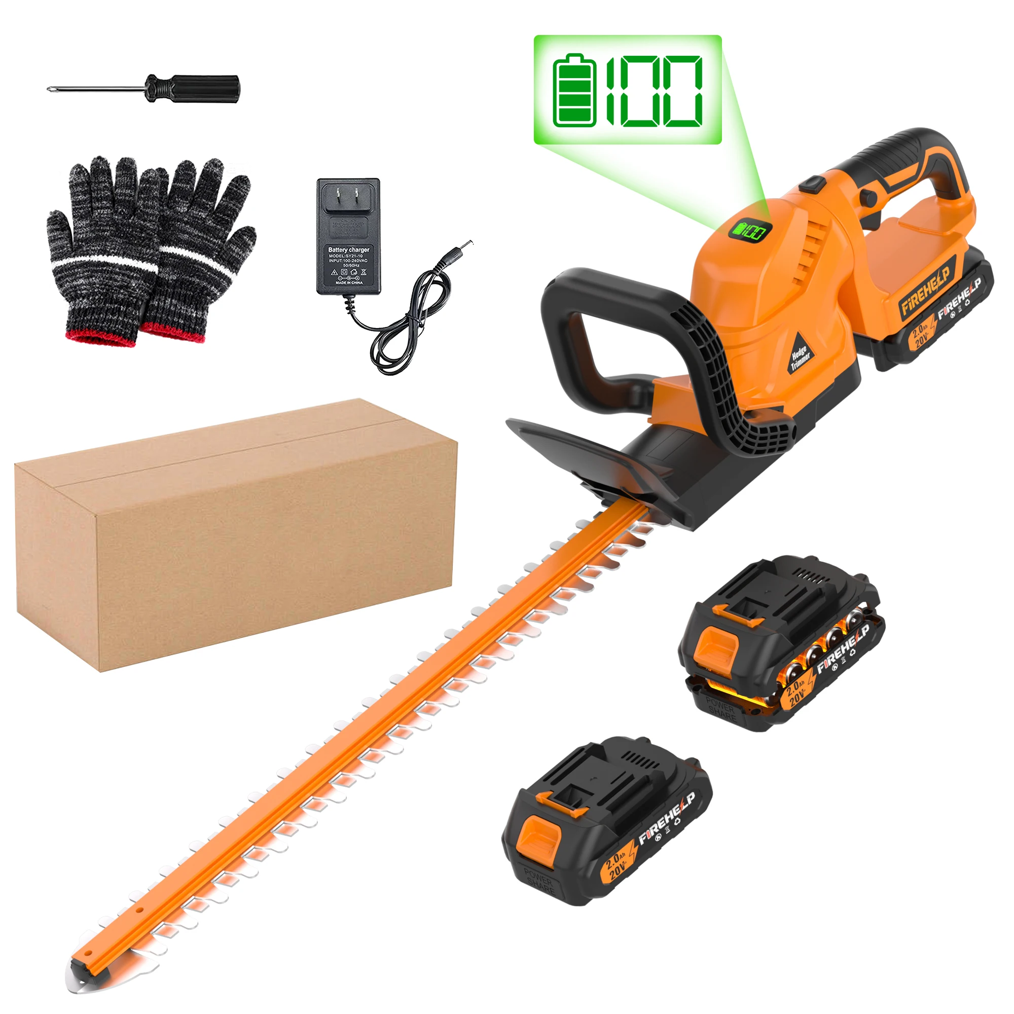 20V Cordless Hedge Trimmer & Pruner – 22-Inch Blade Electric Shrub Trimmer with Optional Mini Hedge Trimmer for Yard & Garden 4