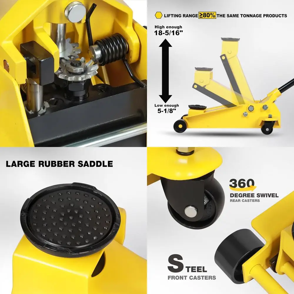 

Домкрат автомобильный гидравлический на 3 тонны с быстрым подъемом и функцией обслуживания