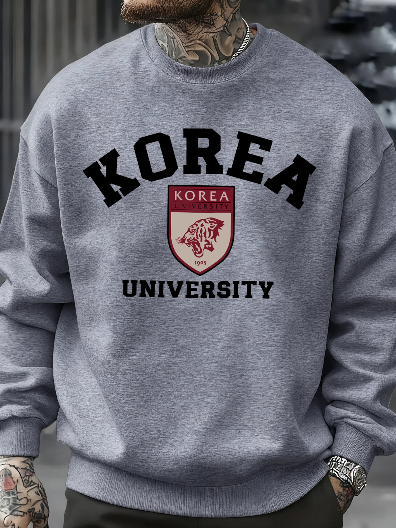 2026 University Pattern Men Sweatshirt Autumn Hip Hop Pullovers Loose Fashion Unisex Sweatshirts Soft Fleece Sportswears