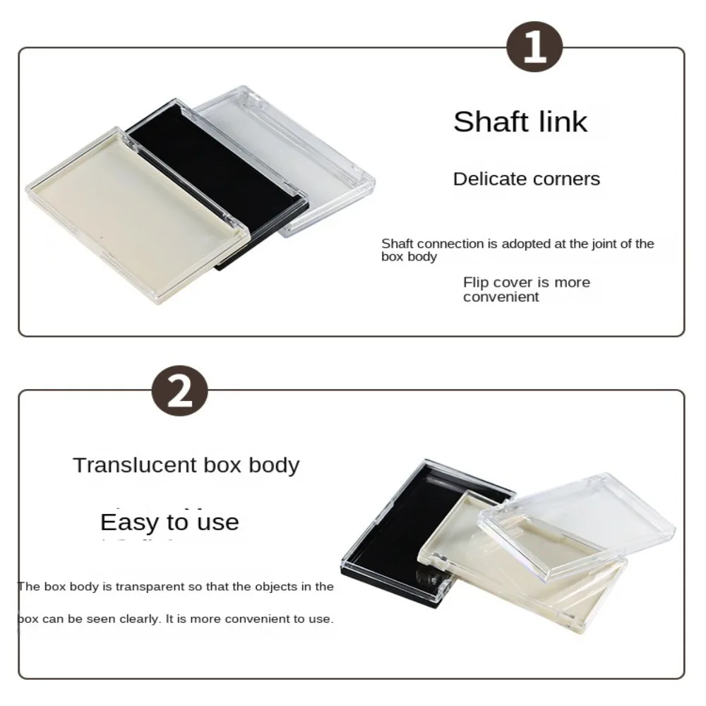 Portable Plastic Eyelash Storage Box Square Shape Clear False Lashes Show Box Transparent Square Box