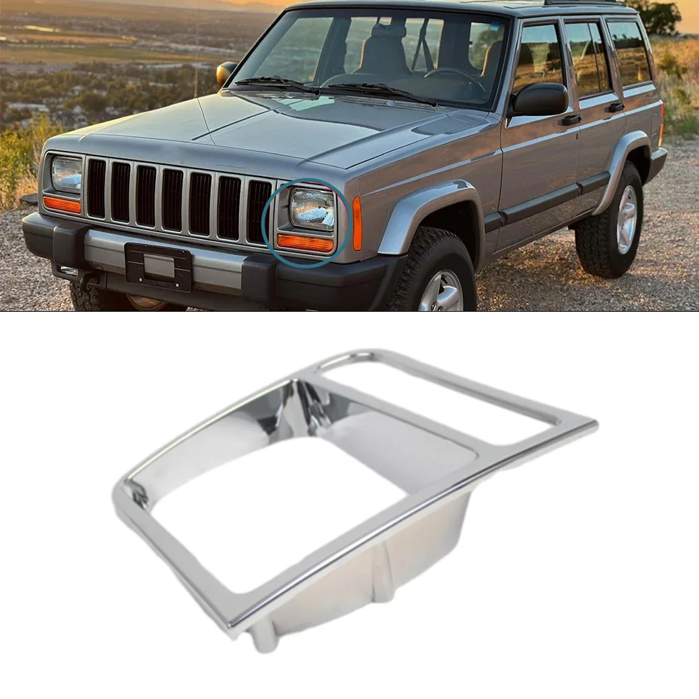 

Car Left/ Right Headlight Exterior Frame Bezel Trim For Jeep Cherokee 1997-2001 CH2512165 55156031AB CH2513165